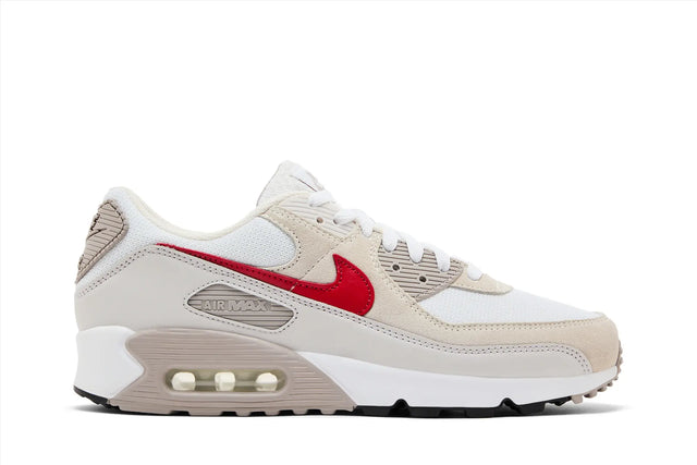 Nike Air Max 90 'White College Grey Vast Grey University Red'